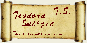 Teodora Smiljić vizit kartica